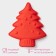 Baking shape of the share "Christmas tree with garland", silicone, 18 × 14.5 × 3.5 cm, red color