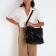 Soper bag with zipper, black color