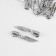 Automatic castle for lightning "Spiral", No. 5, decorative, 10 pcs, Nickel color
