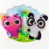 Set of toothbrush and children's sand cloth for teeth on a suction cup “Kids-pins”