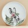 Ceramic plate "Bunny", 22.5 cm, white color