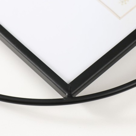 Photo frame Metal in 1 photo 15x20 cm "Loft. Circle" black 26.8x26.8x2 cm-2
