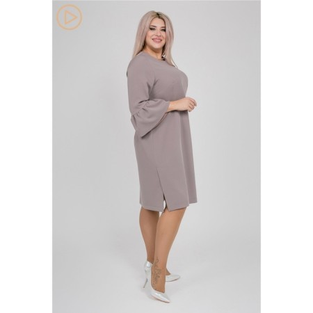 Women's dress, size 56, gray color-3