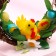 Decorative Easter wreath "Chicken and chickens" 8x15x15 cm