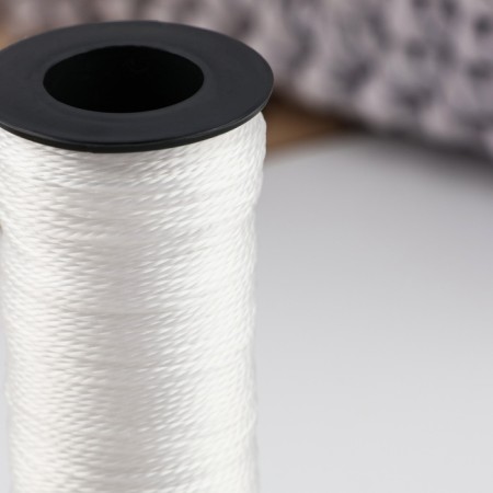 Weaving thread, twisted, d = 1 mm, 50 m, white color-1