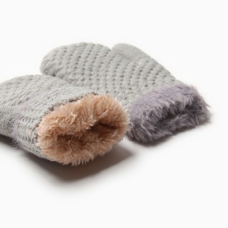 Baby mittens for claim Minaku with a margin 15 cm gray-2