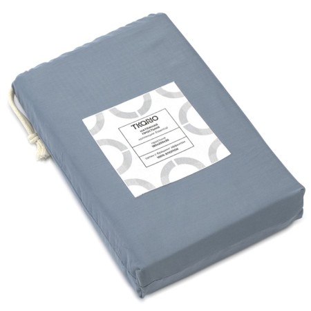 ELS sheet Essential, size 180x200x30 cm, jeans-blue color-4