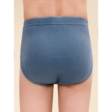 Panties for boys, height 104 cm, jeans, blue, 3 pcs-4