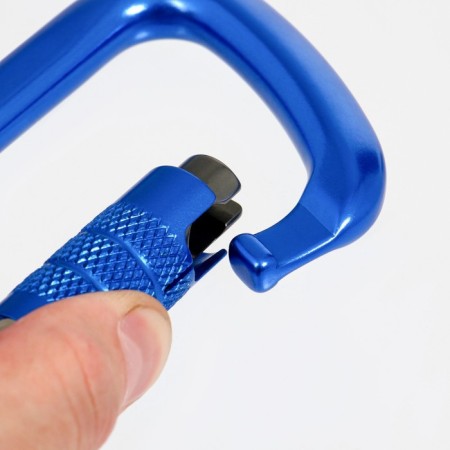 Carabiner with a bayonet coupling, 11 x 7 cm, 28 kn, mix-4