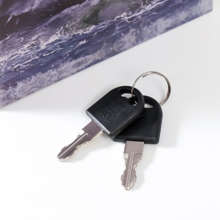 Safe Brush Tree leatherette "Seagulls by the lighthouse" 21x13x5 cm-4
