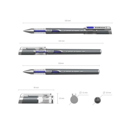 Gel handle Megapolis Gel, node 0.5 mm, blue ink, letter line length 500 meters-9