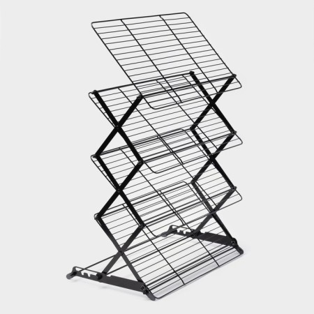 Ground for glazing and cooling confectionery, 4 tiers, 43.5 × 25.5 × 8 cm, black color black-3