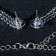 Set 2 objects: earrings, necklace “ice” thin threads, white color in silver, 50 cm