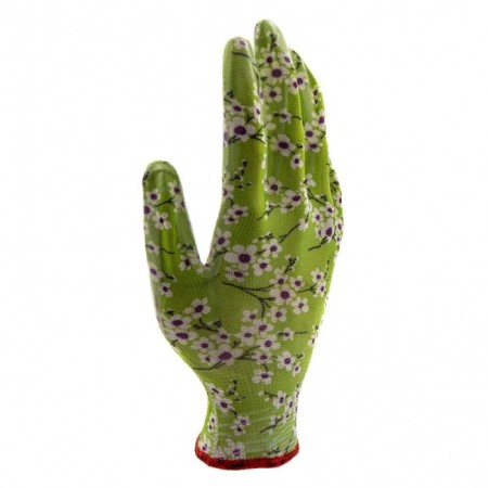 Polyester gloves are garden, with nitrilum dousy, size 8, color mix, Palisad-1