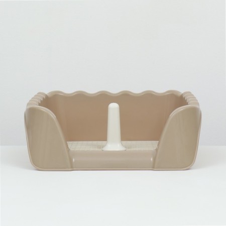 Tuel for dogs with high sides and a removable mesh 43x43x15 cm, beige-3