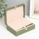 Casket to the leatherette for jewelry "Matte surface. Rectangular" Green 16x11.5x5.5 cm