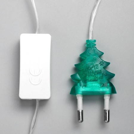 Garland “thread” 5 m with nozzles “Small butterflies”, IP20, transparent thread, 20 LED, glow of multi (RG/RB), blinking, 220 V-5