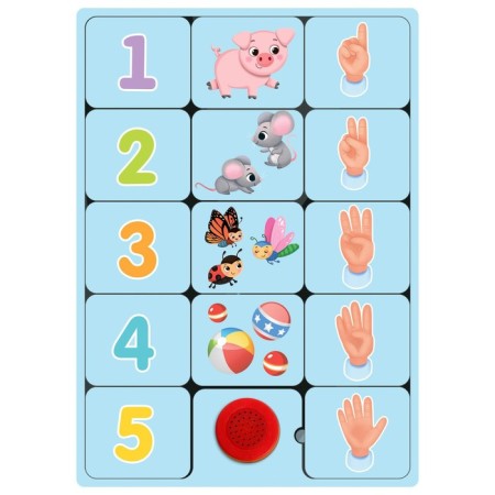 Wooden puzzle with a chip "Learning to count"