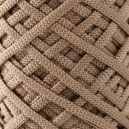 Knitting cord 100% polyester, width 3 mm 100m (latte)-2
