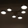 Chandelier 1319/6BKGR LED 144W 3000-6000K black, gray 75x75x5 cm Bayerlux
