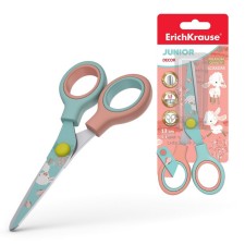 Baby scissors 13 cm, Erichkrause Junior Decor Curly Sheep, with a print on blades, rounded ends, blister