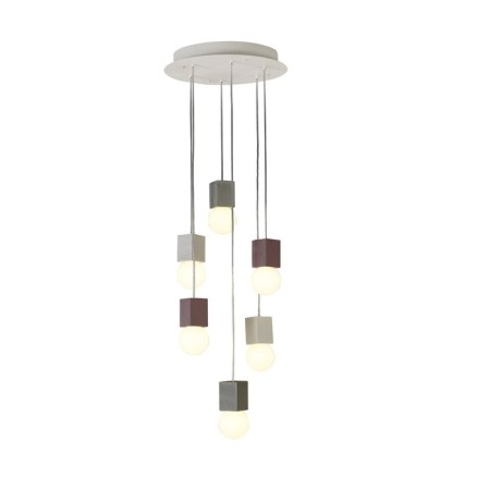 Suspended chandelier Mantra Galaxia, E27, 6x20W, 210 mm, white color