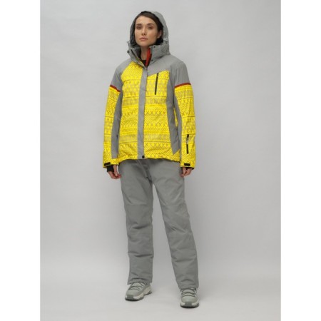 Ski suit female, size 56, yellow color-26