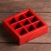 New Year. Box for sweets with a shell of 9 pcs "cocoa", 13.7 x 13.7 x 3.5 cm