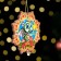 Christmas tree toy "Dragon in the snowflake", lamination, 88 x 88mm