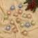 Set of balls plastic D-4 cm, 16 pcs "Astrid leaf" mix