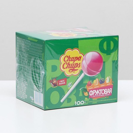 Caramel "Chupa-Chups", Assorted with juice "Cola, 12 g-1