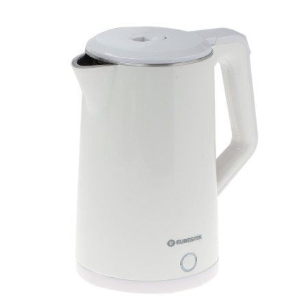 Electric kettle eurostek eek-3028, plastic, fire, 2 l, 1500 watts, white