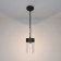 Suspended lamp Elektrostandard, Atrani E27 110x110x665 mm, IP43, Black Color