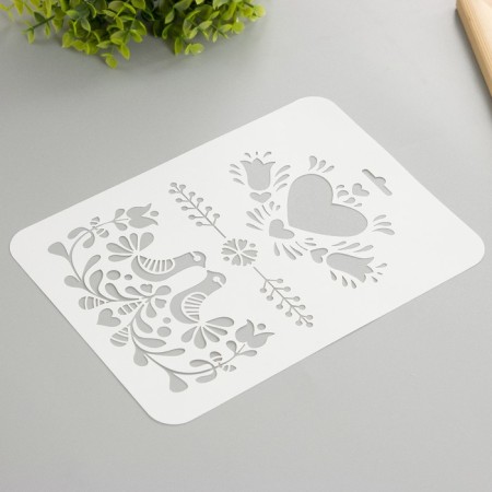 Plastic stencil "Love" 16x22 cm-1
