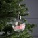 Christmas ball "Pink flowers", batteries, 5 LED, glow warm white