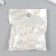 Busina for creativity plastic "Crystal-moraine white" set of 10 pcs. 1.6x1.6x1.6 cm