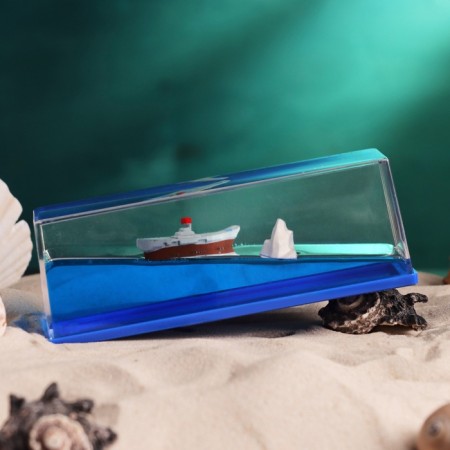 Ship in liquid, anti -stress "Aviator" 15 x 5.5 x 5.3 cm