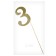 Topper in the cake "3", color gold