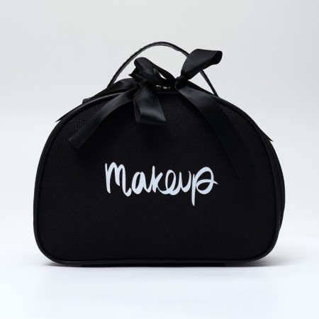 Cosmetic bag with lightning, black color