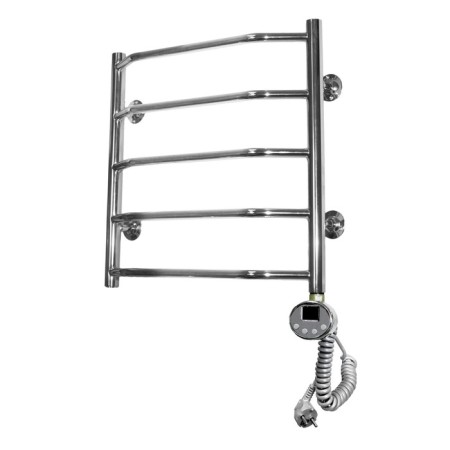 Domoterm electric heated towel rail "Laura", 500 x 500 mm, 5 crossbars, right, chrome-1