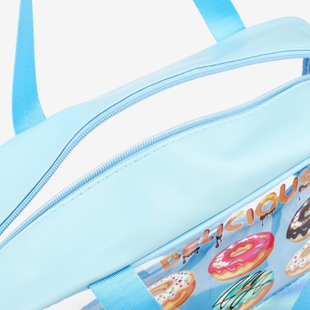 Cosmetic bag with lightning, blue color-2