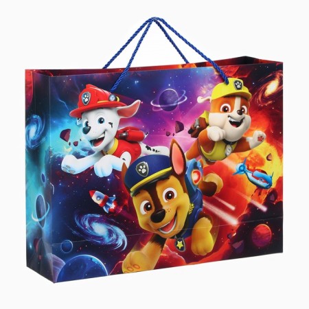 Gift package laminated with sparkles, puppy patrol, 40x31x11.5 cm-1