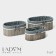 A set of handmade interior baskets LadOM, oval, 3 pcs, size: 20 × 11 × 9 cm, 23 × 15 × 10 cm, 28 × 19 × 11 cm