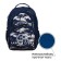 School backpack, 36 x 23 x 13 cm, ergonomic back, calligrata n "Hakki", blue