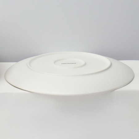 A set of plates of dining porcelain Magistro Lofty, 6 objects: D = 26.7 cm, white color-3