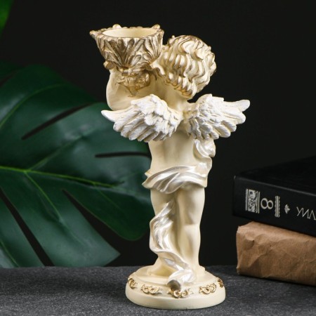 Summary "Angel" in the left hand, white mother of pearl 14x8x22cm-3