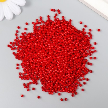 Set of beads "needlework" plastic, diameter 3 mm, 25 g, scarlet-1