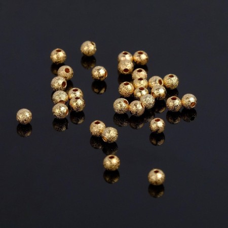 Crimp (clamping bead) SM-434 (set of 30 pcs.), 3 mm, color gold