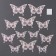 Set for decorating "Butterflies", set 12 pcs, color pearl white