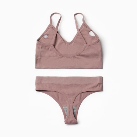 Female set (top, thongs), brown color, size 42-46-6